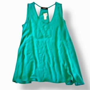 ZOUK Flowy Teal Green Sleeveless Tank Top